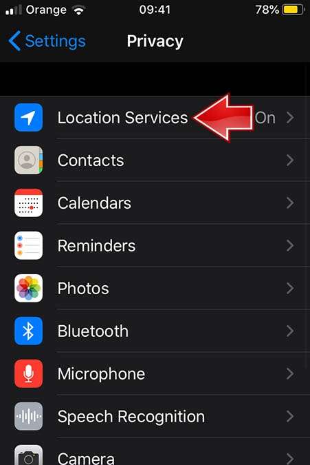 APPLE iPhone 6 Location services