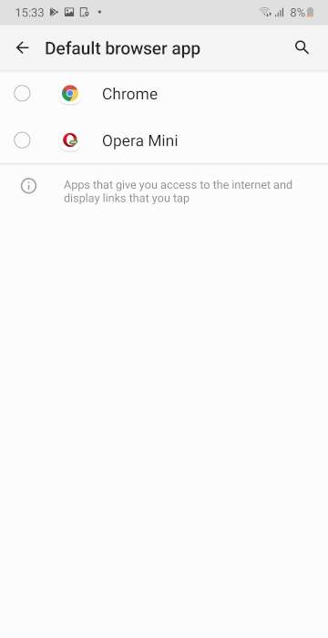 Default browser app SONY Xperia 5 III