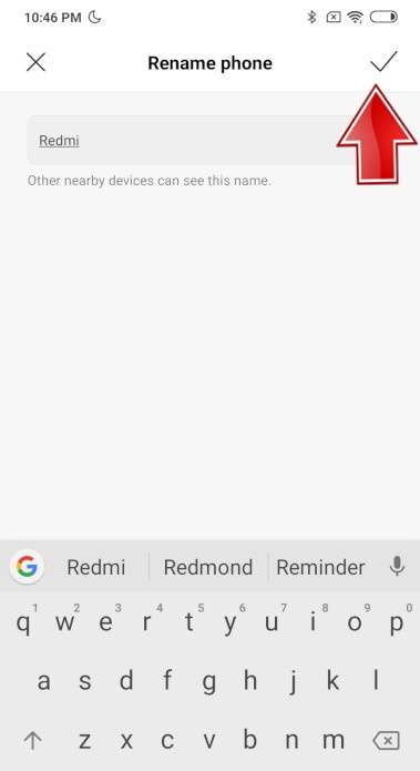 Rename XIAOMI Redmi Note 8 Pro