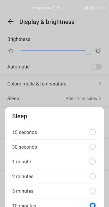 sleep time HUAWEI Y6 (2019)